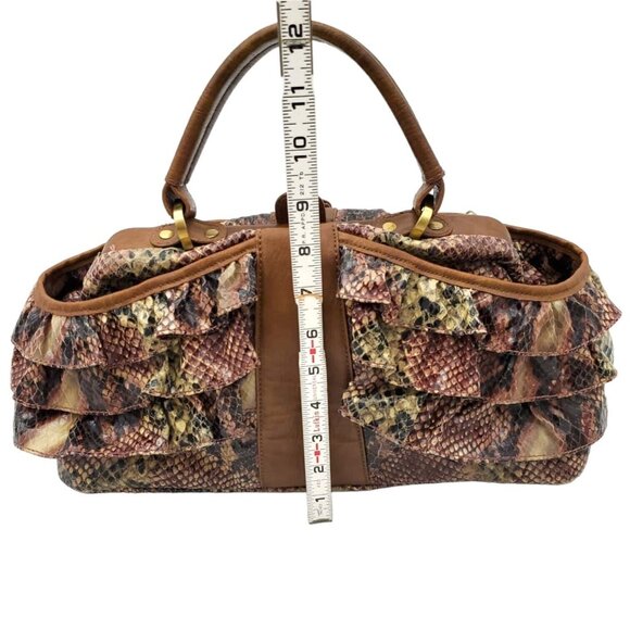 Rare Hard‎ to  Find Vintage Jessica Simpson faux python purse. Great condition - Picture 11 of 14